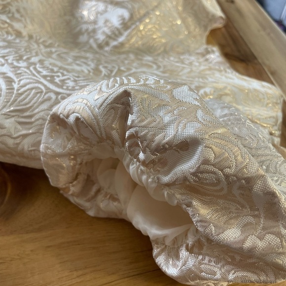 NWT Rare Editions Gold Beige Jacquard Dress, Size 8 - Picture 7 of 11